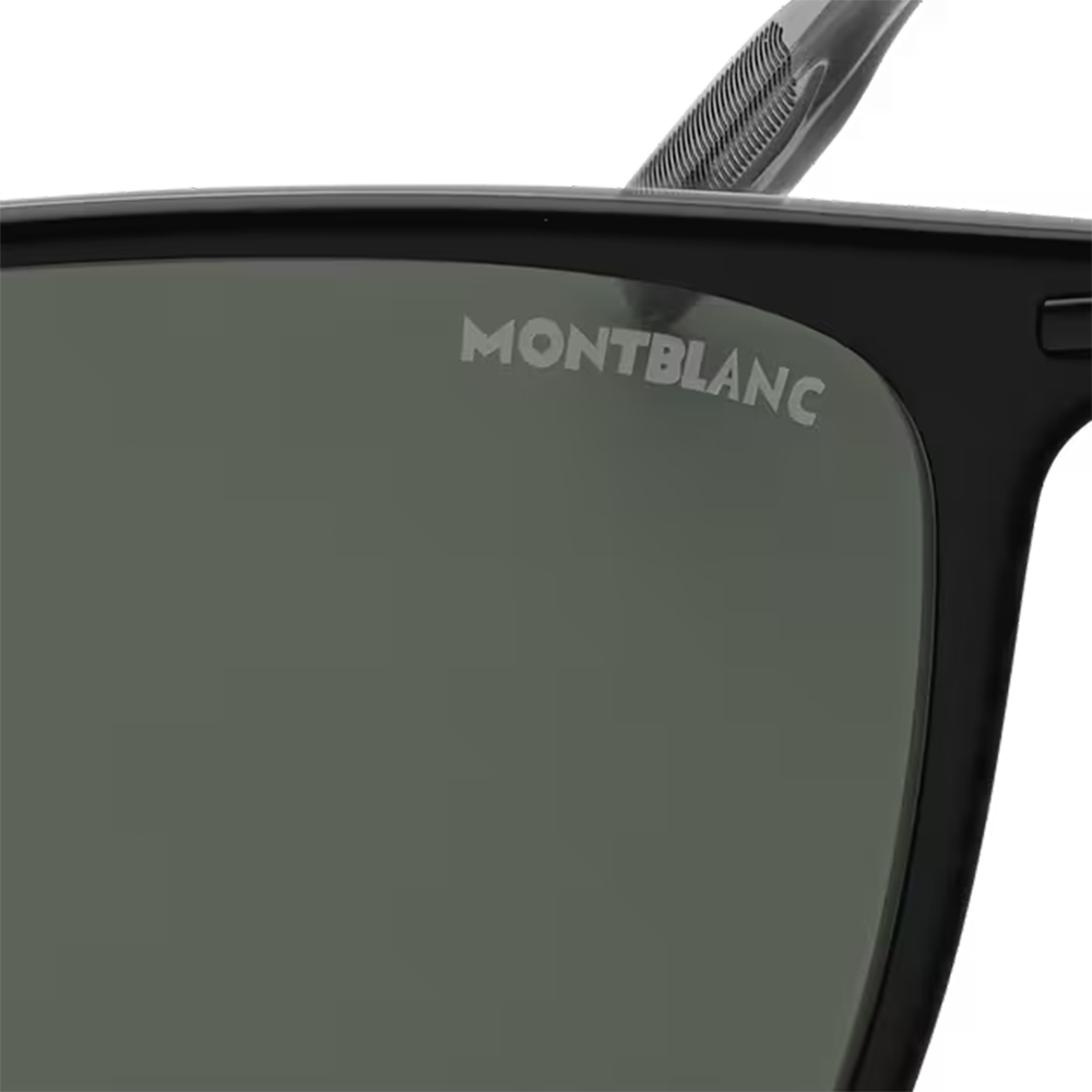 Slide Montblanc Gafas de Sol Rectangulares con Montura Inyectada Negra