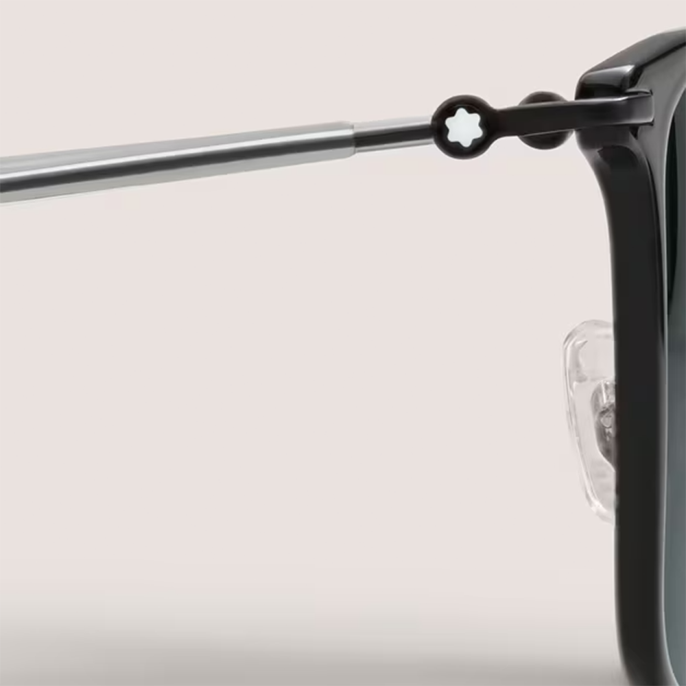 Slide Montblanc Gafas de Sol Rectangulares con Montura Inyectada Negra