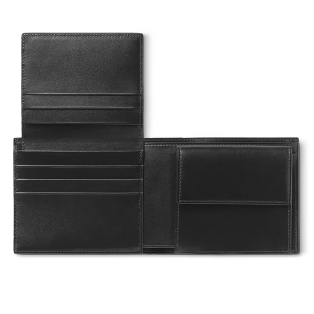 Slide Montblanc Billetera para 10 Tarjetas con Monedero de Piel Meisterstück