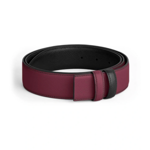 Montblanc Cinturón de Cuero Reversible Cassis y Negro