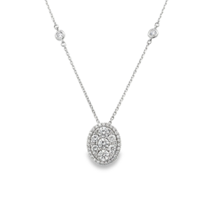 Pendantif Oval con Halo