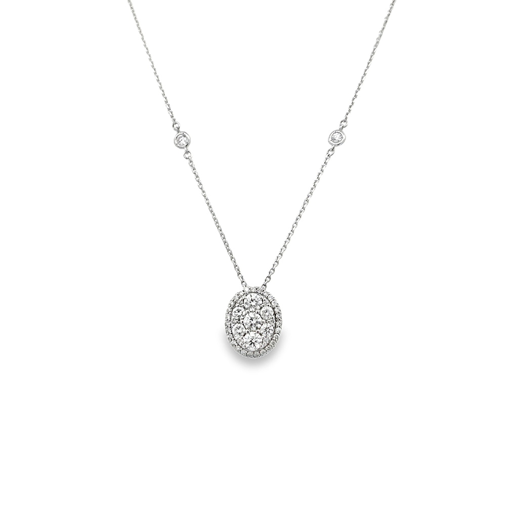 Slide Pendantif Oval con Halo