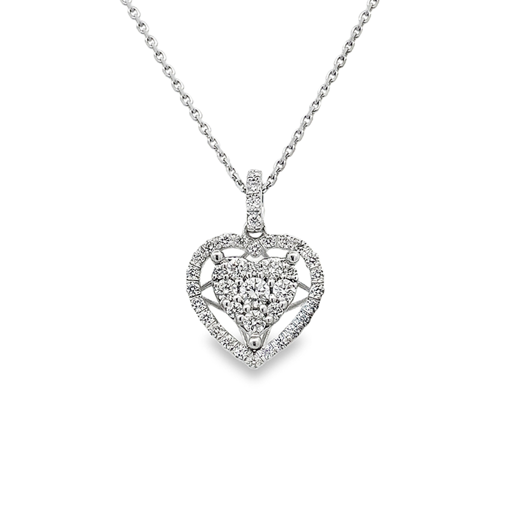 Imagen principal Pendantif Corazón con Halo