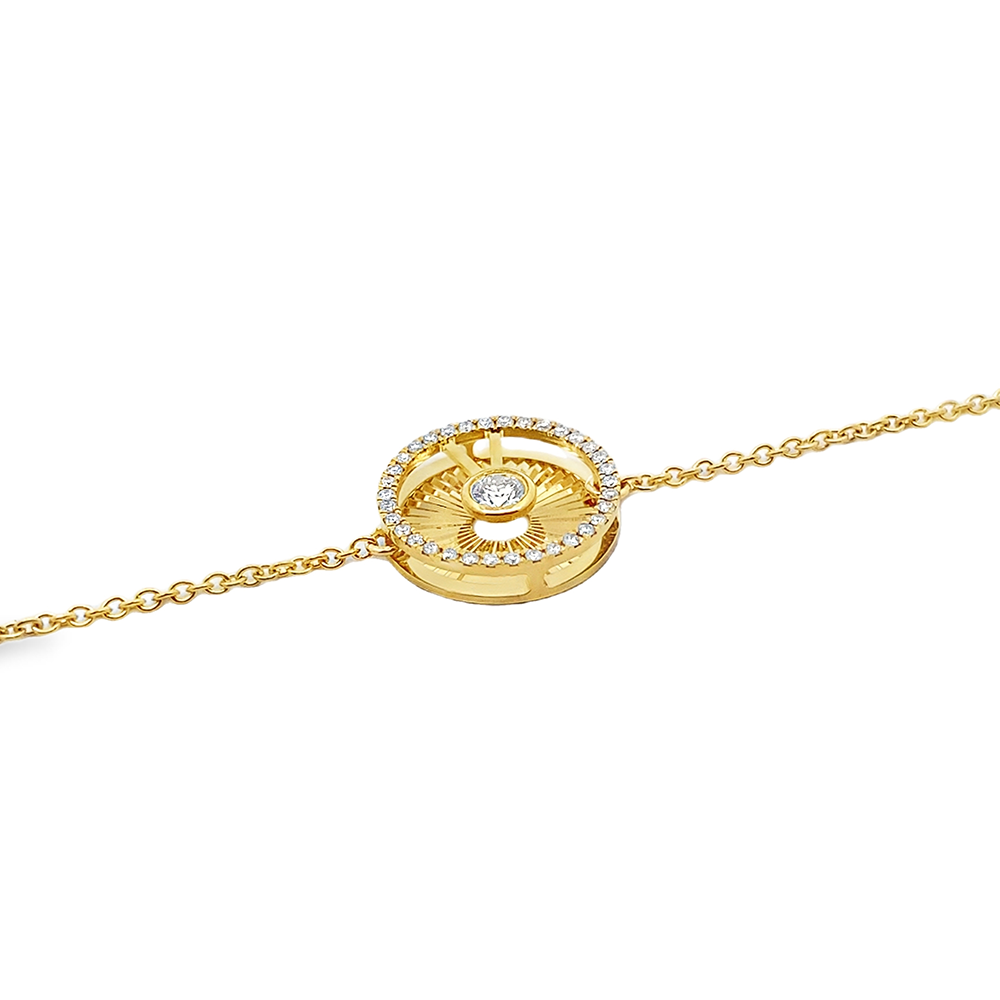 Slide Pulsera Círculo Brillante