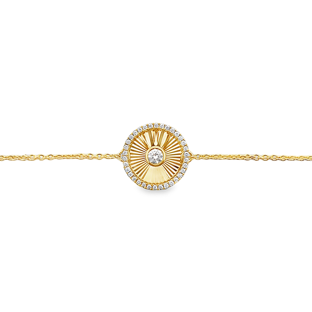 Slide Pulsera Círculo Brillante