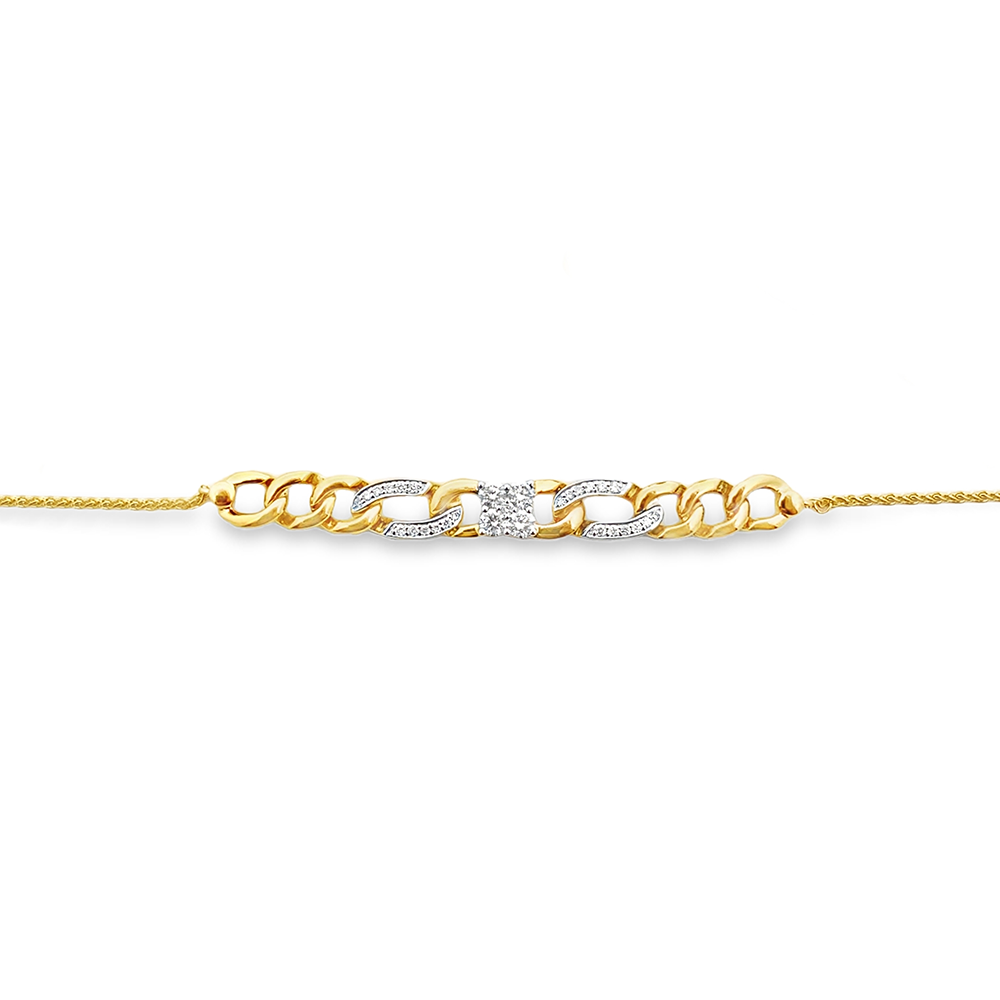 Slide Pulsera Eslabones Brillantes