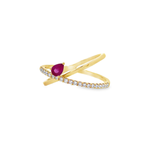 Anillo Cruzado Rubí