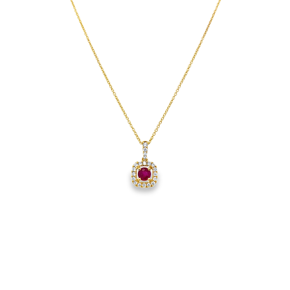 Slide Pendantif Cuadrado Ajustable Rubí