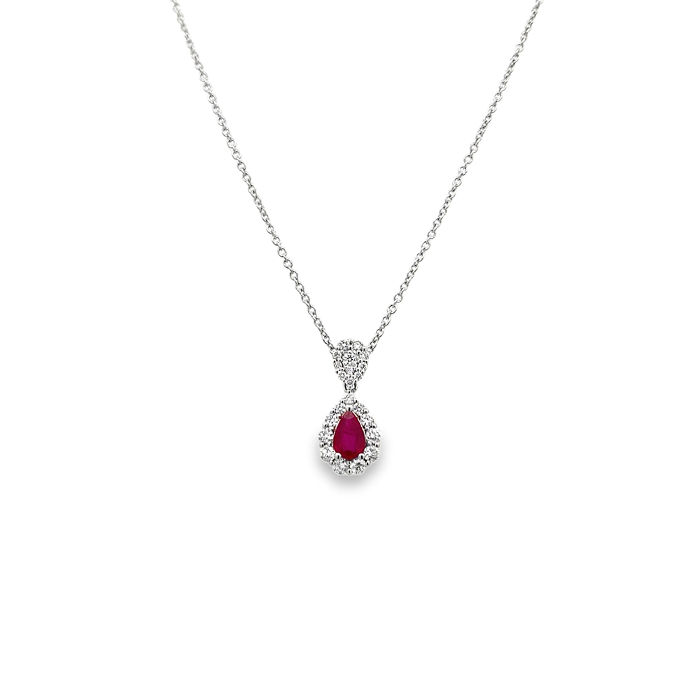Slide Pendantif Gota Ajustable Rubí