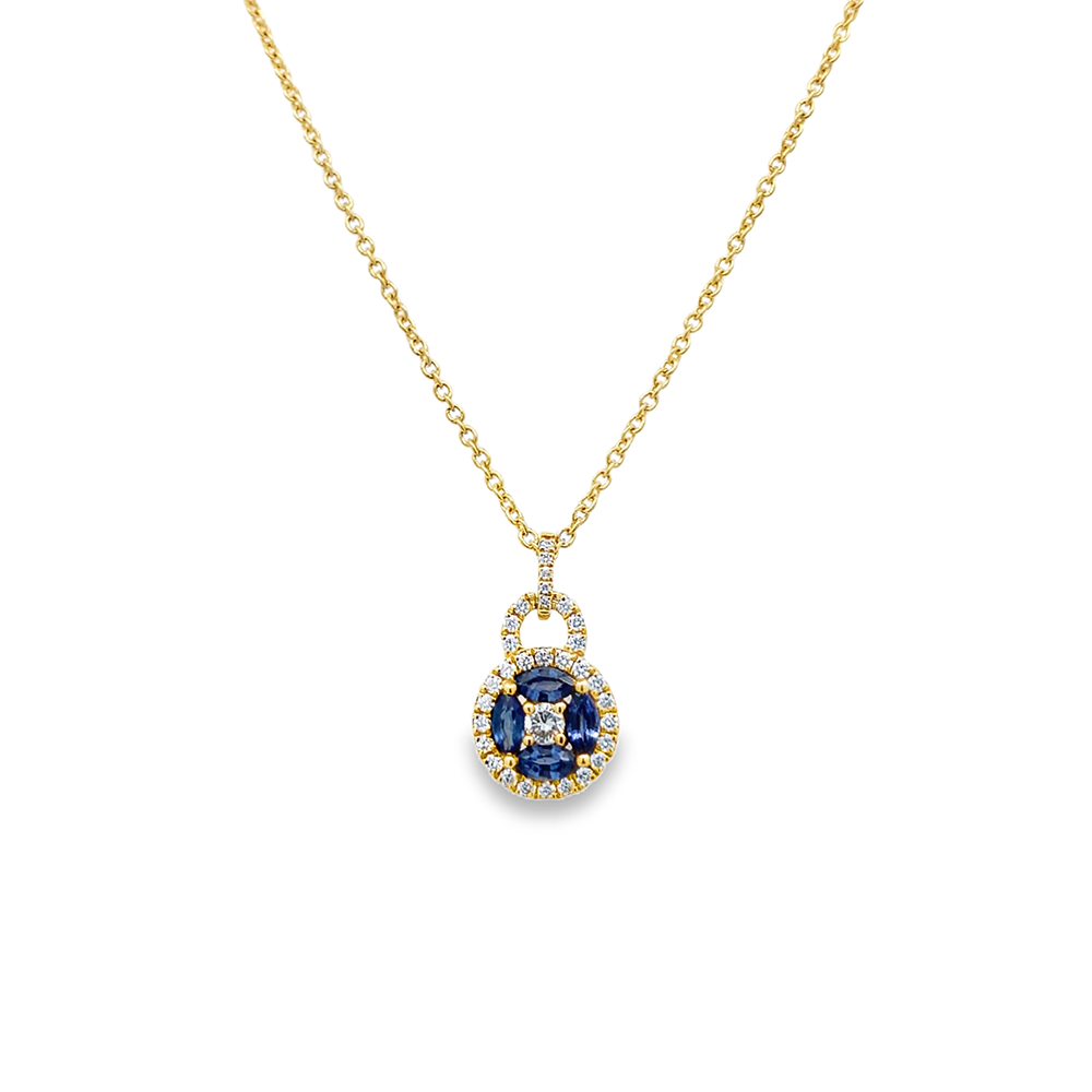 Slide Pendantif Círculo Ajustable Zafiro