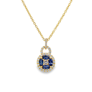 Pendantif Círculo Ajustable Zafiro