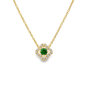 Pendantif Flor Ajustable Tsavorita