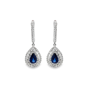 Argollas Colgantes Gota Zafiros