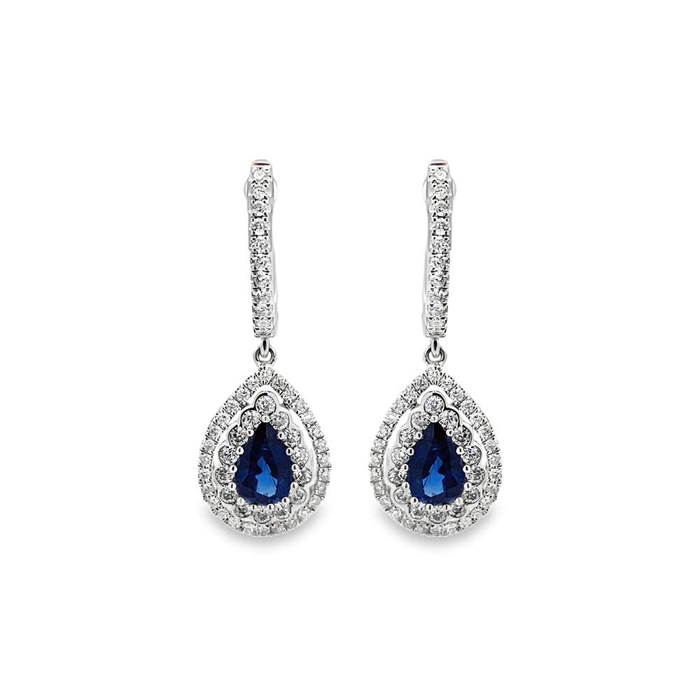 Imagen principal Argollas Colgantes Gota Zafiros