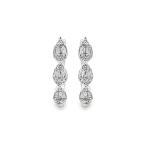 Argollas Brillantes y Baguettes