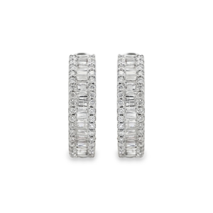 Argollas Brillantes y Baguettes