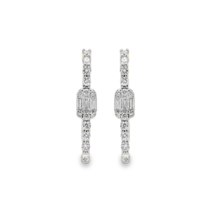 Argollas Rectangulares Diamantes