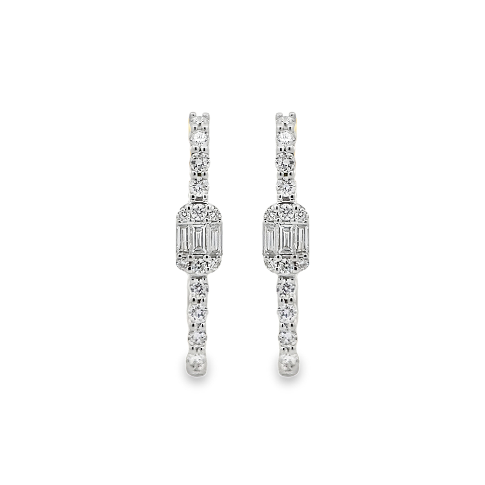 Imagen principal Argollas Rectangulares Diamantes