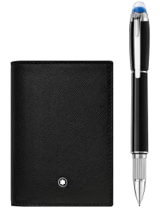 Montblanc Gift Set StarWalker Fine Pen + Business Card Holder Sartorial