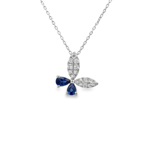 Pendantif Mariposa de Zafiro y Brillantes