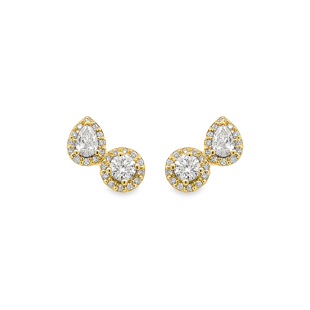 Imagen principal Aretes Peras y Brillantes