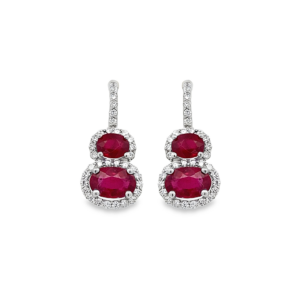 Aretes 4 Rubíes