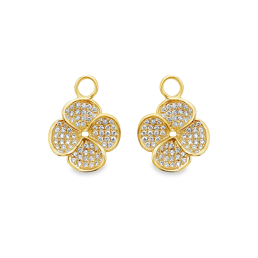 Slide Argollas Flor Colgantes