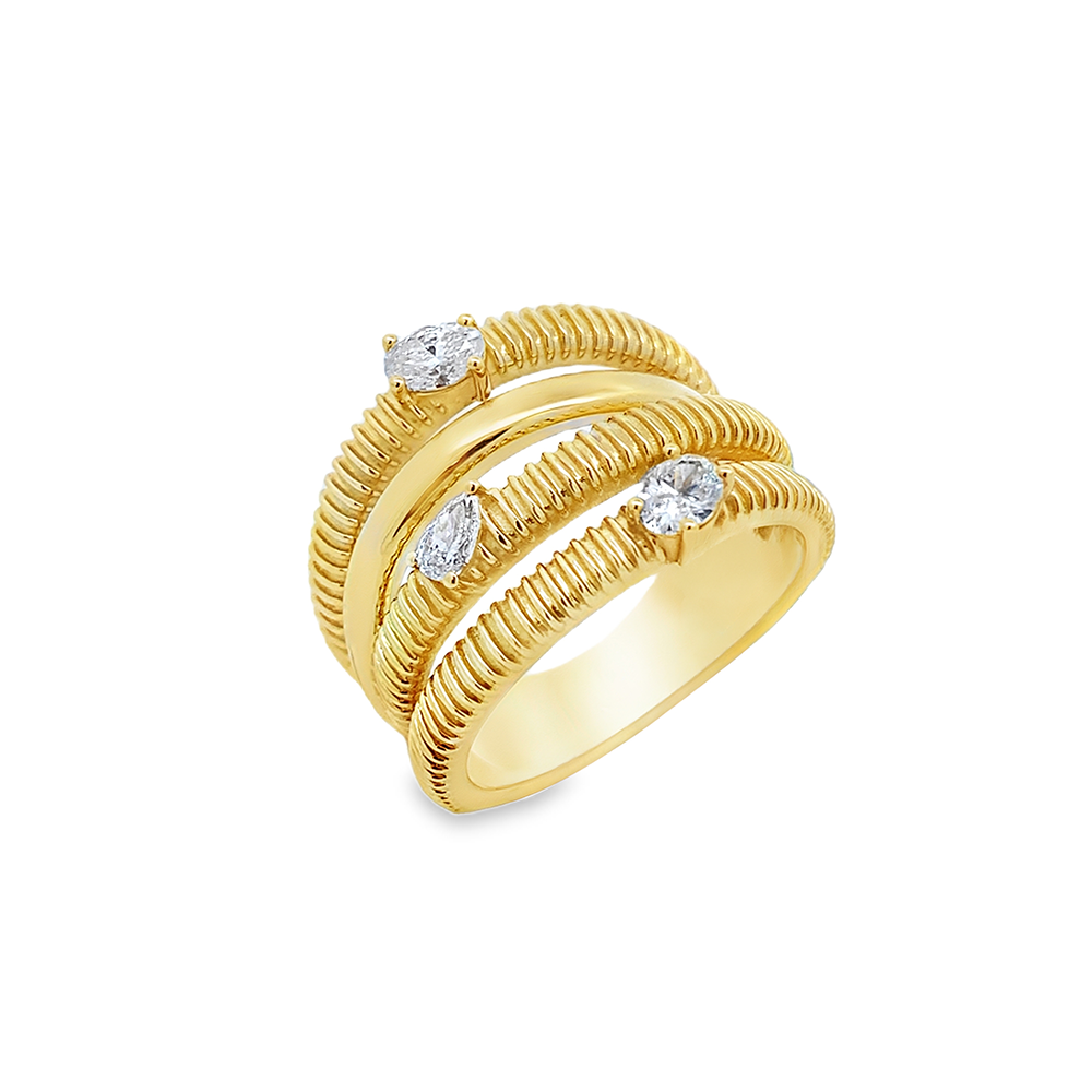 Slide Anillo 3 Diamantes