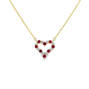 Pendantif Corazón Rubí