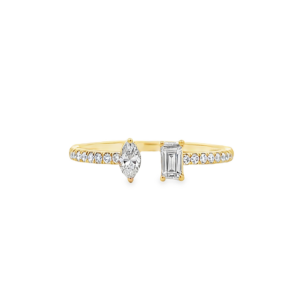 Anillo Abierto Diamantes