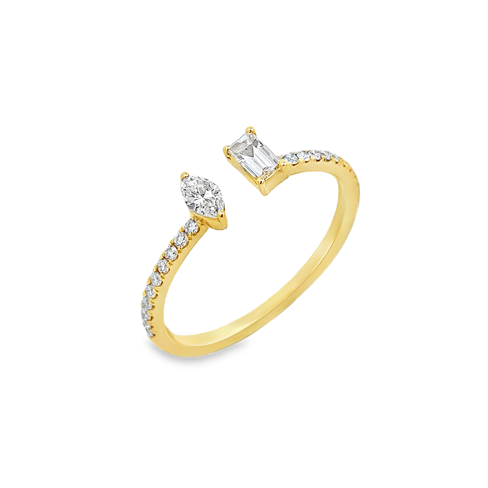 Slide Anillo Abierto Diamantes