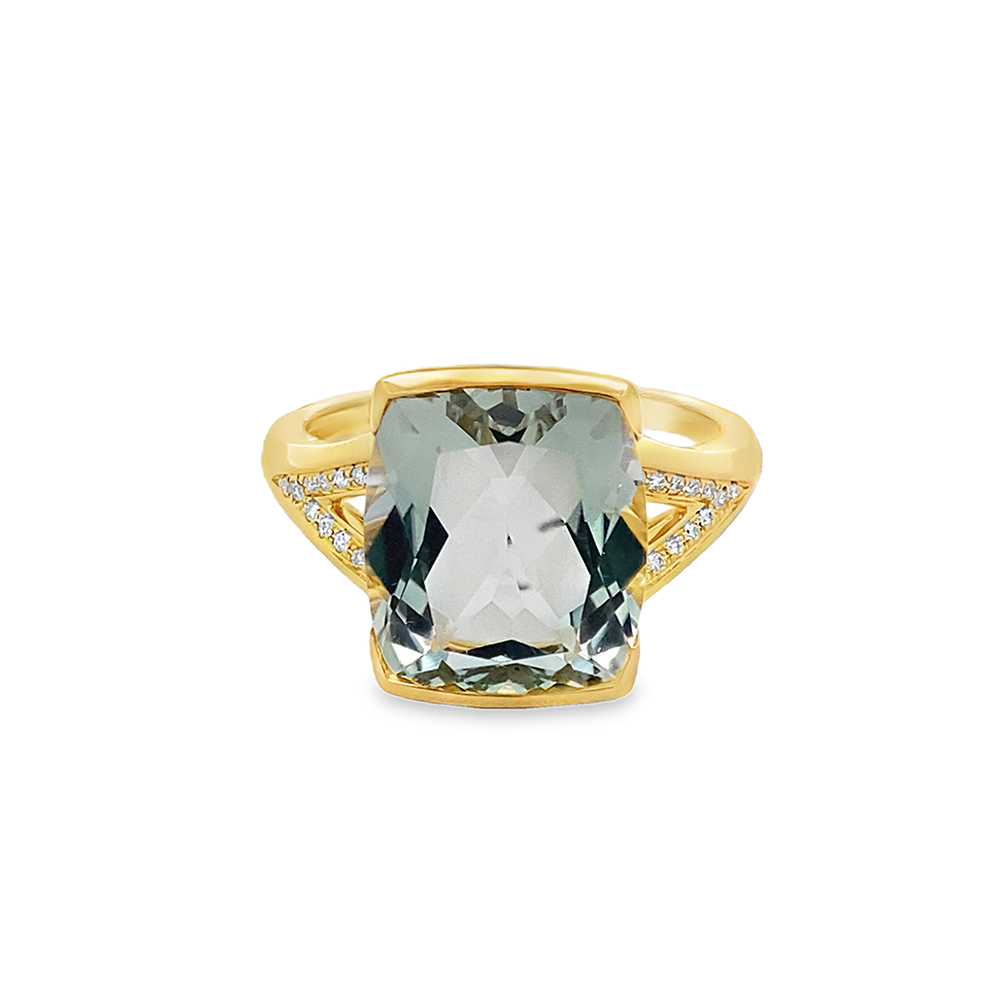 Imagen principal Anillo Cuadrado de Prasiolita
