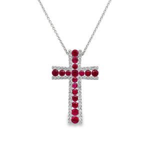 Dije de Cruz de Rubíes