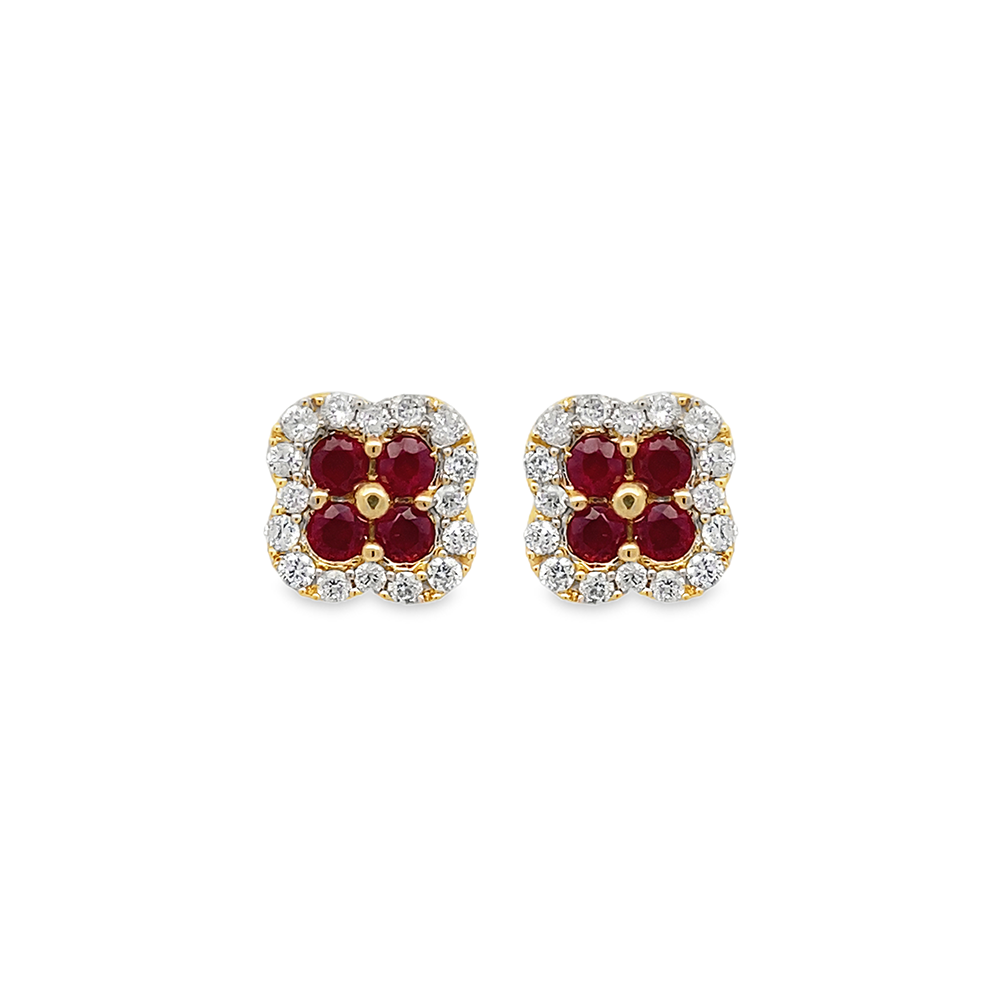 Imagen principal Aretes de Flor de Rubíes