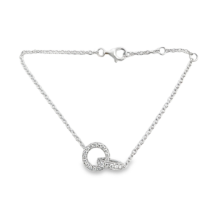 Pulsera Doble Argolla con Brillantes