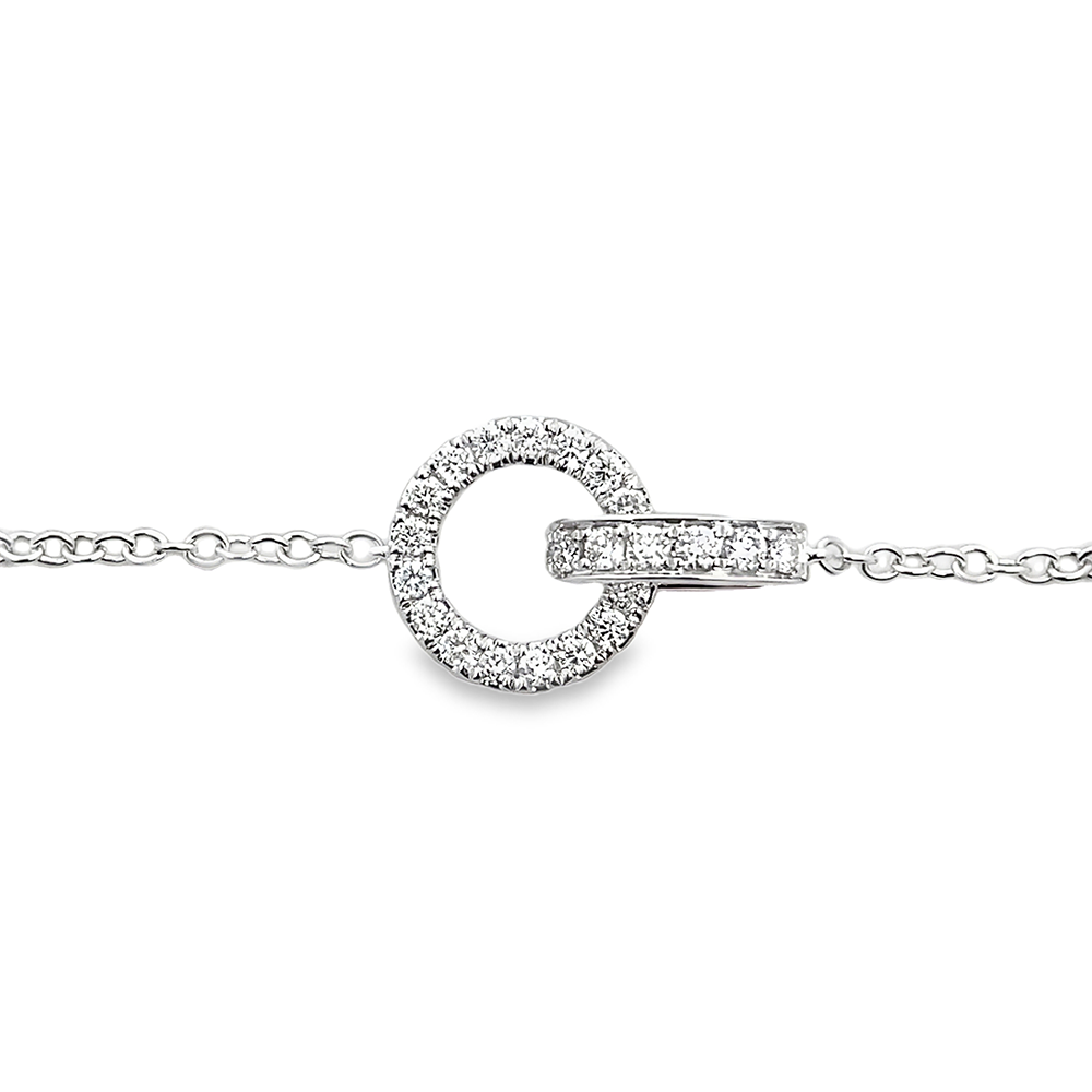 Slide Pulsera Doble Argolla con Brillantes