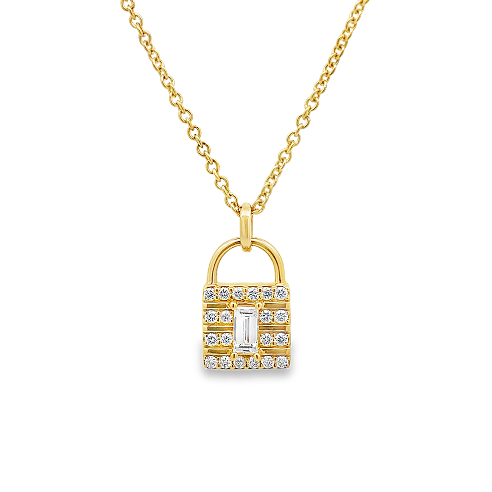 Imagen principal Pendantif Candado con Diamantes