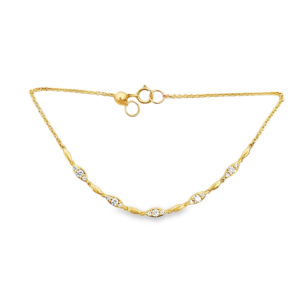 Pulsera Ajustable con 15 Brillantes