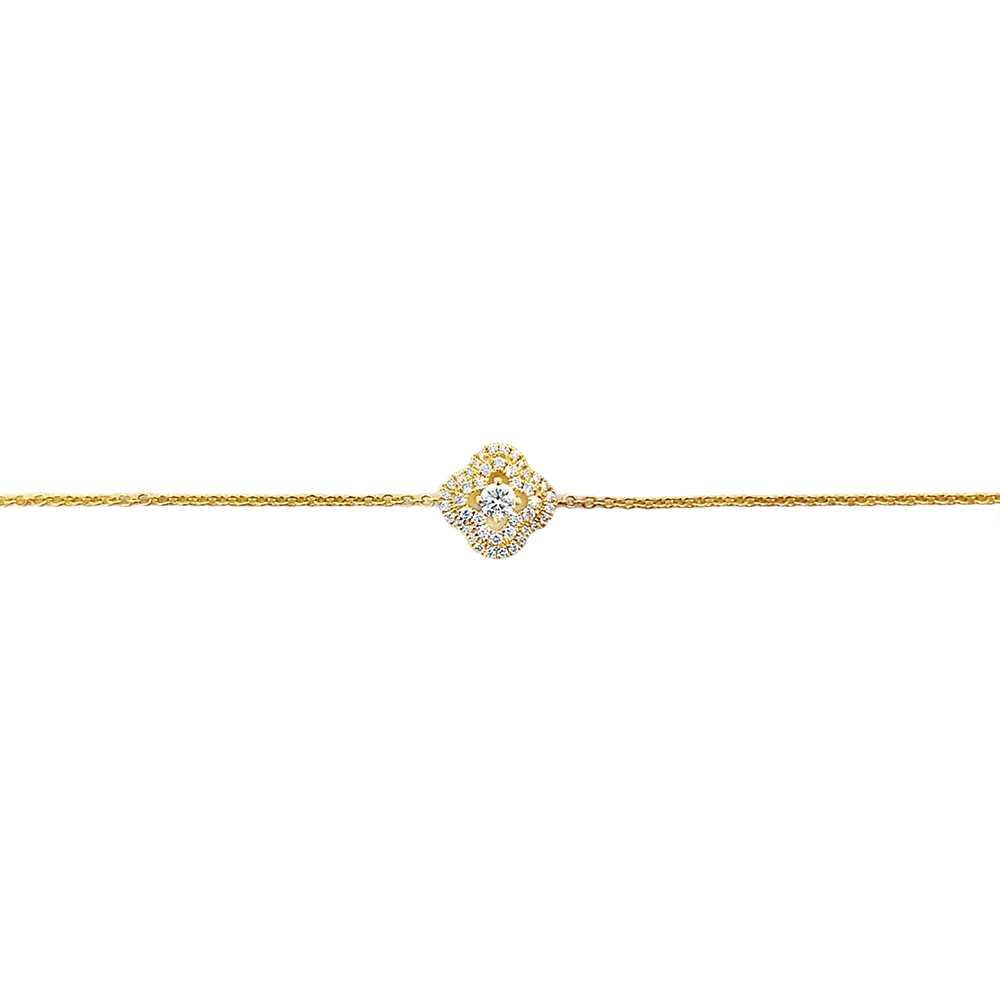 Slide Pulsera Ajustable Flor de Brillantes