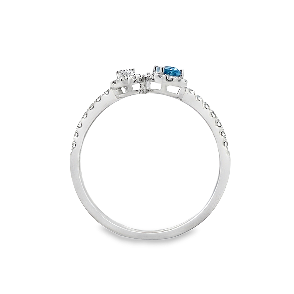 Slide Anillo de Topacio con Brillantes