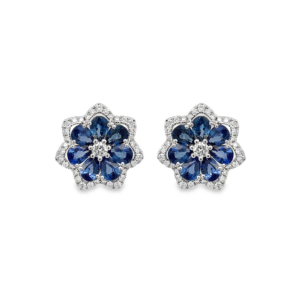 Aretes Flor de Zafiros