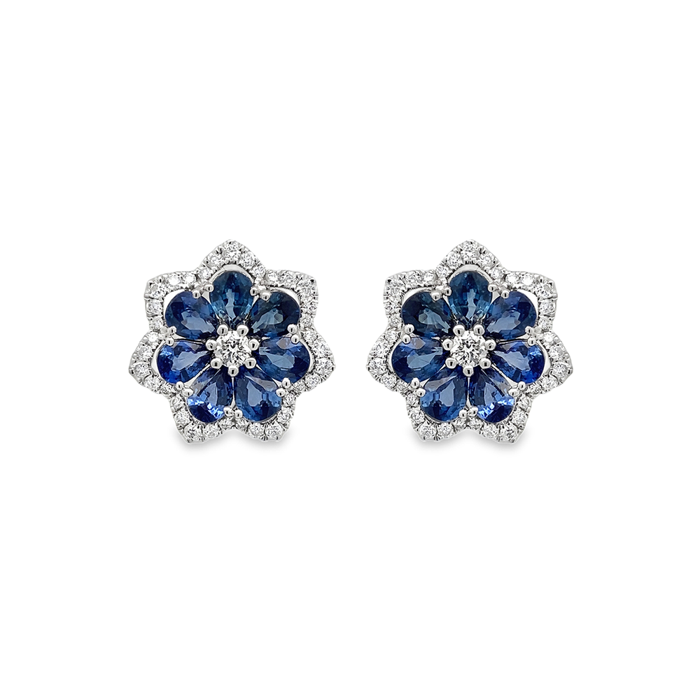 Imagen principal Aretes Flor de Zafiros