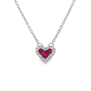 Pendantif Corazón de Rubíes