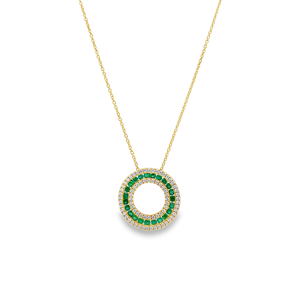 Slide Pendantif Esmeraldas y Brillantes