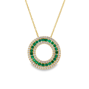Pendantif Esmeraldas y Brillantes