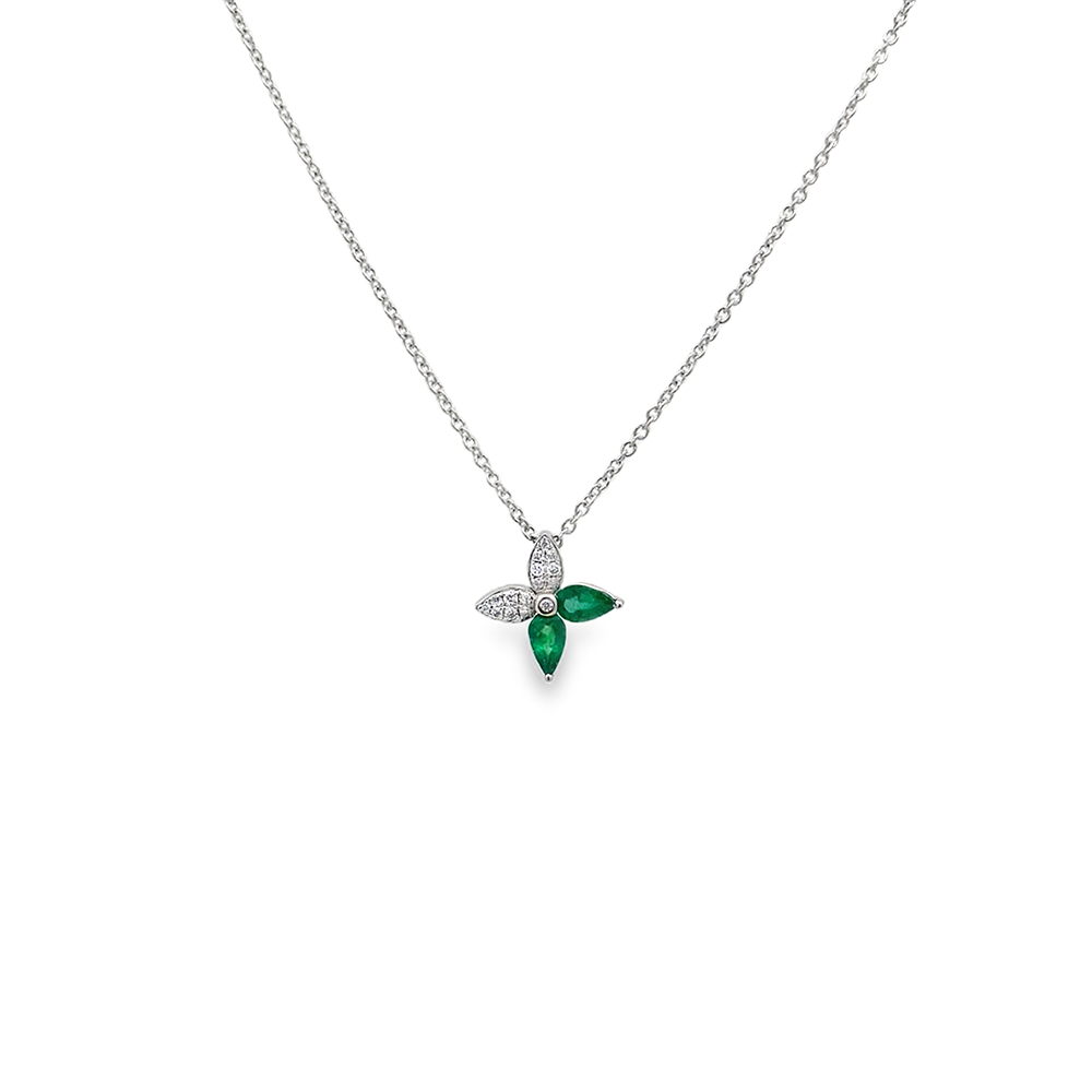 Slide Pendantif Esmeraldas y Brillantes