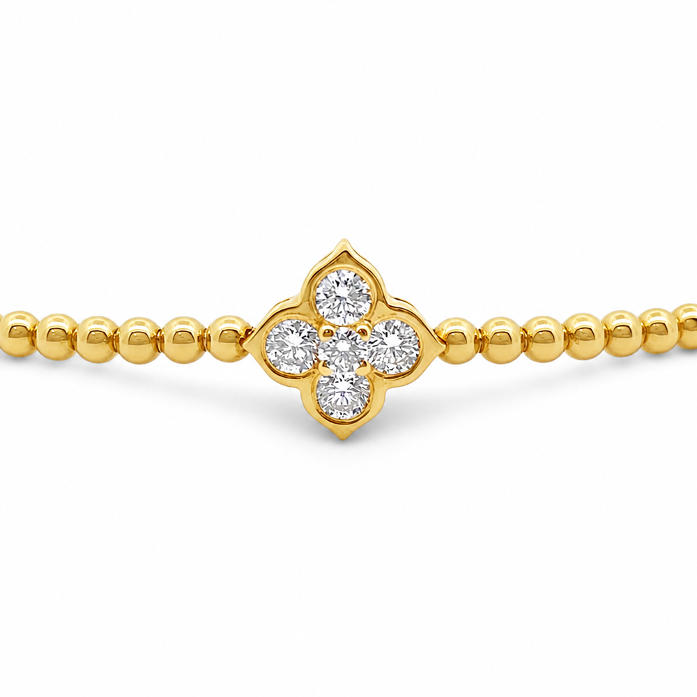 Slide Bangle Flor de Brillantes
