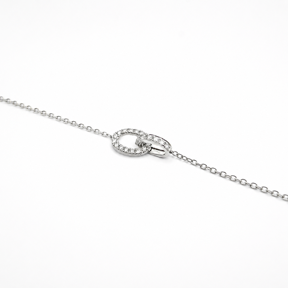 Slide Pulsera Eslabones con Brillantes