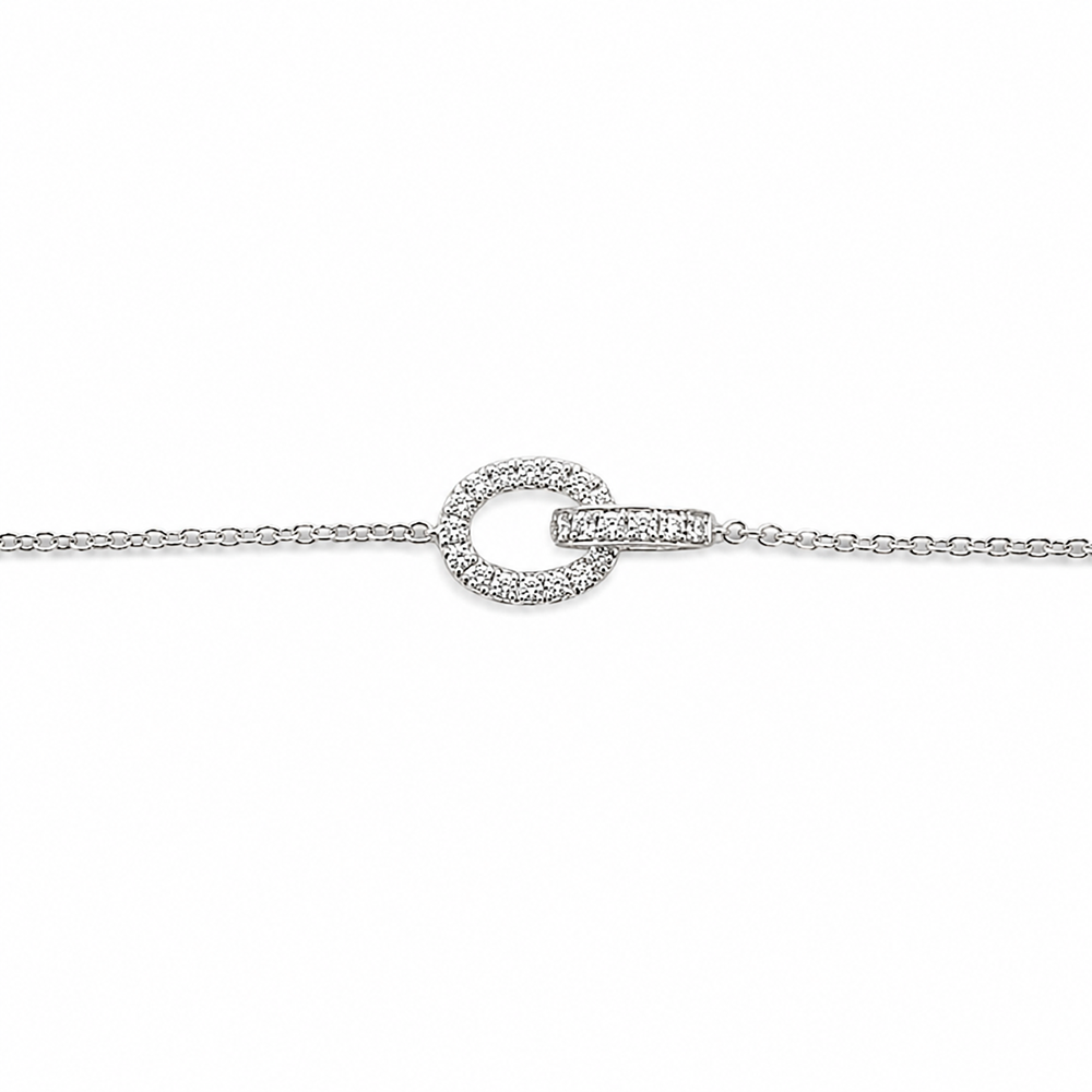 Slide Pulsera Eslabones con Brillantes