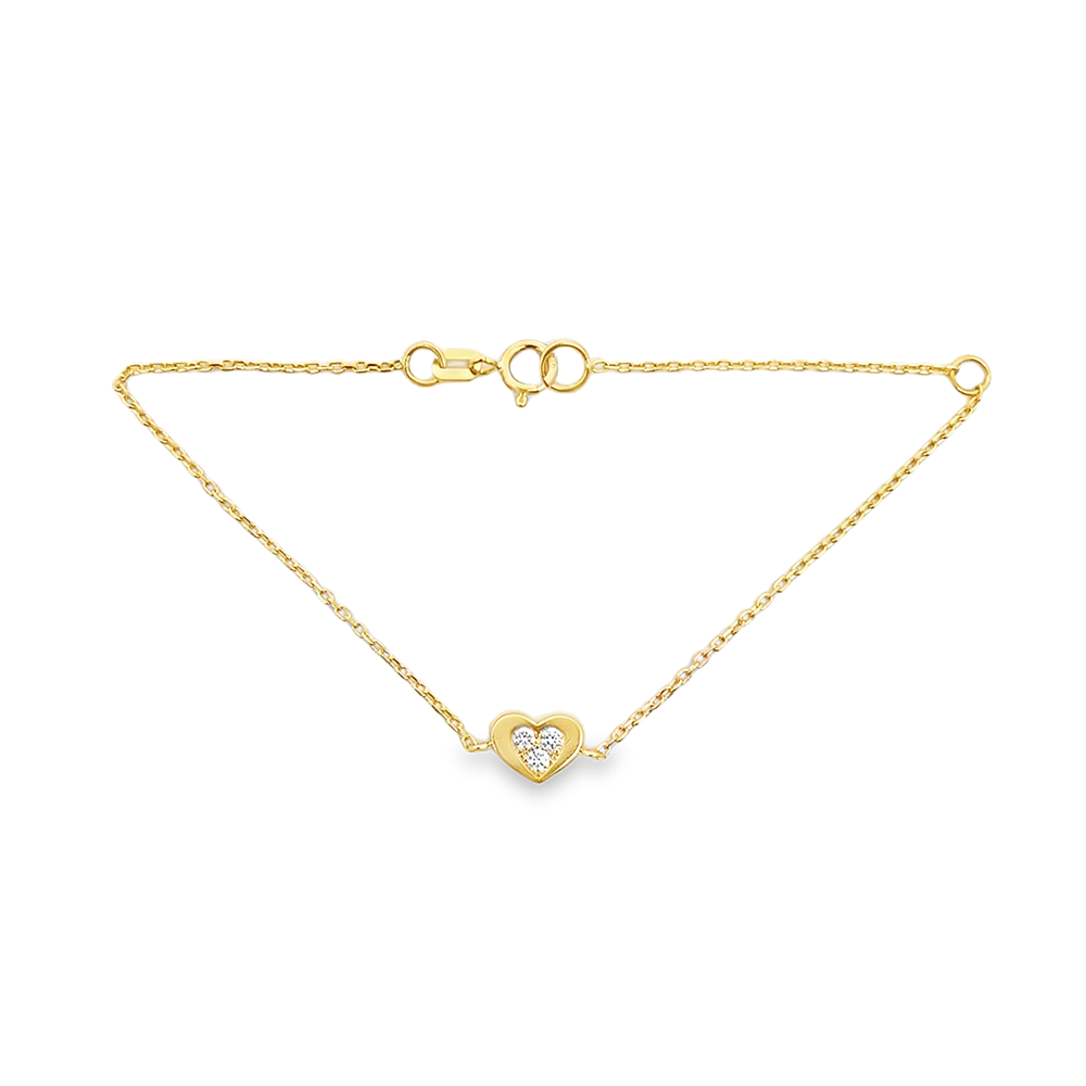 Imagen principal Pulsera Corazón con 3 Brillantes